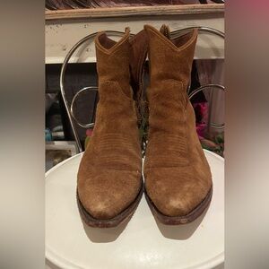Tecovas Rich Brown suede Leather  ankle Boots